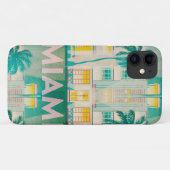 Vintage Miami, Ocean Drive coque iphone (Dos (Horizontal))