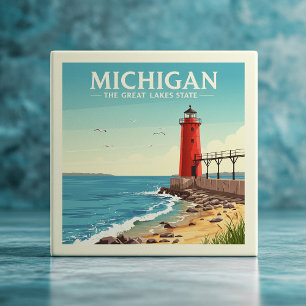 Vintage Michigan Tegeltje
