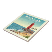 Vintage Michigan Tegeltje (Zijkant)