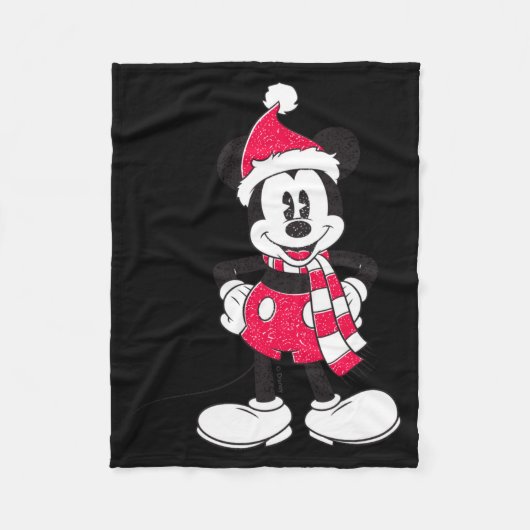 Vintage Mickey Festive Fun Fleece Deken (Voorkant)