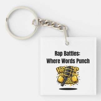 Vintage Microphone Hip Hop Rap Battles Digital Ill Sleutelhanger