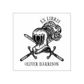 Vintage Middeleeuws Ridderhelm Rubberstempel (Afrduk)