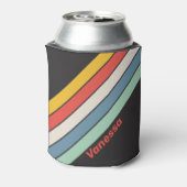 Vintage Midnight Stripes with Name Blikjeskoeler (Blikje Achterkant)