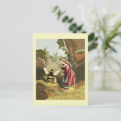 Vintage Miel Abee Avec Carte Postale Fille (Debout devant)