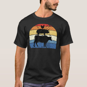 Vintage Mijn Voedselpiramide Carnivoor Vleeseter V T-shirt
