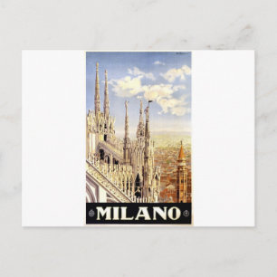 Vintage Milano Travel Briefkaart