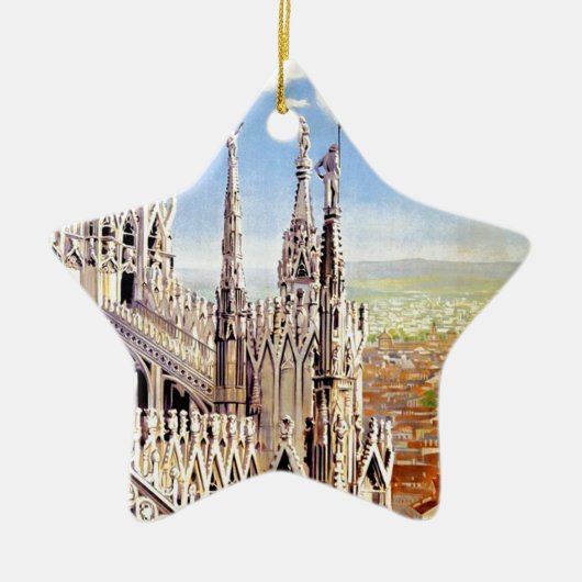 Vintage Milano Travel Keramisch Ornament (Voorkant)