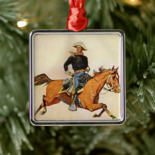 Vintage Militair, Een Cavalerie Officier door Remi Metalen Ornament