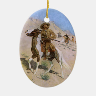 Vintage Military Cowboys, The Scout van Remington Keramisch Ornament