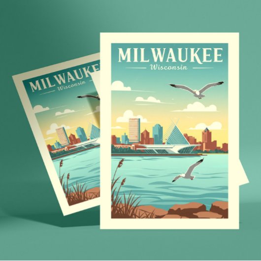 Vintage Milwaukee Wisconsin Briefkaart
