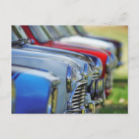 Vintage mini cooper auto - briefkaart