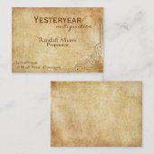 Vintage Minimale Antieke Visitekaartje (Voorkant / Achterkant)
