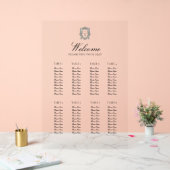 Vintage Minimalist Elegant Wedding Seating Chart  (Mariage)