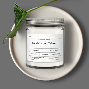 Vintage minimaliste Étiquette de bougie