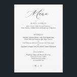 Vintage Minimaliste Simple Élégant Menu Mariage<br><div class="desc">Vintage Minimalist Elegant Wedding Menu : Ce menu mariage de luxe est parfait pour un mariage classique élégant. Il dispose d'une écriture vintage et a une ambiance propre,  simple,  mais élégante.</div>