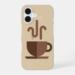 Vintage Minimalistische Koffiekop iPhone 16 Hoesje