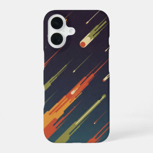 Vintage Minimalistische Meteoren iPhone 16 Hoesje