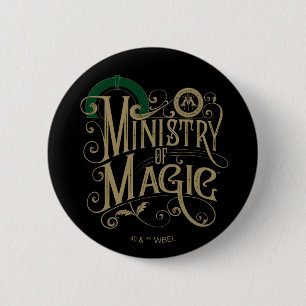 Vintage MINISTRY OF MAGIC™ Grafisch Ronde Button 5,7 Cm
