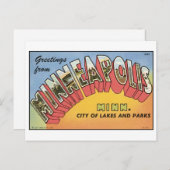 Vintage Minneapolis Briefkaart (Voorkant / Achterkant)