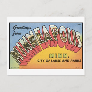 Vintage Minneapolis Briefkaart