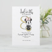 Vintage Minnie Mouse invitation fancy (Debout devant)