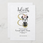 Vintage Minnie Mouse invitation fancy Kaart (Voorkant / Achterkant)
