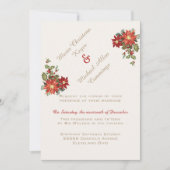 Vintage Mistletoe Hiver Mariage Invitation (Devant)