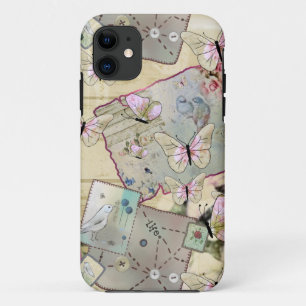 Vintage mit Schmetterlingen Hoesje-Mate iPhone Hül 11 Hoesje