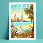 Vintage Mobile Alabama Briefkaart