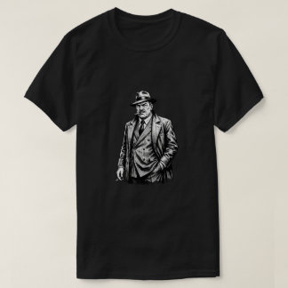 Vintage Mobster Baas Fedora Sigaren Noir Grafisch T-shirt