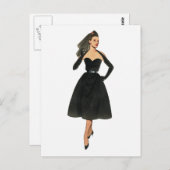 Vintage Mode Afbeelding Briefkaart (Voorkant / Achterkant)