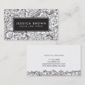 Vintage modèle de carte de visite de schéma (Devant / Derrière)