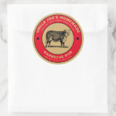 Vintage Modèle de Étiquette de barbecue maison (Sac)