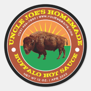 Vintage Modèle Étiquette à la sauce chaude Buffalo