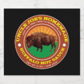 Vintage Modèle Étiquette à la sauce chaude Buffalo (Étiquettes simples)