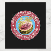 Vintage Modèle Étiquette de vin de pastèque maison (Étiquettes simples)