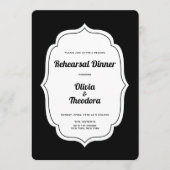 Vintage Modern Stripe Rehearsal Dinner Invitation (Devant)