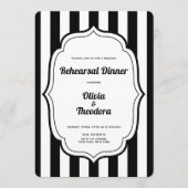 Vintage Modern Stripe Rehearsal Dinner Invitation (Devant)