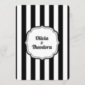 Vintage Modern Stripe wedding invitation (Dos)