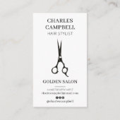 Vintage Moderne Carte de visite noir et blanc (Dos)