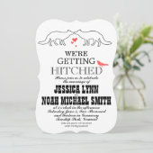 Vintage Moderne Cute Fox Faire-part de mariage (Debout devant)