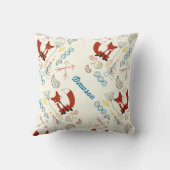 Vintage moderne Flèches Fox Coussin bois (Verso)