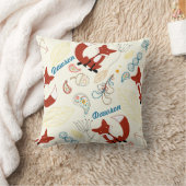 Vintage moderne Flèches Fox Coussin bois (Couverture)