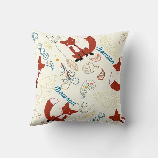 Vintage moderne Flèches Fox Coussin bois (Verso)