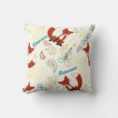 Vintage moderne Flèches Fox Coussin bois (Recto)