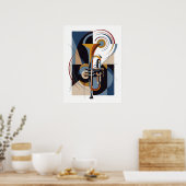 Vintage Moderne Jazz Poster (Keuken)