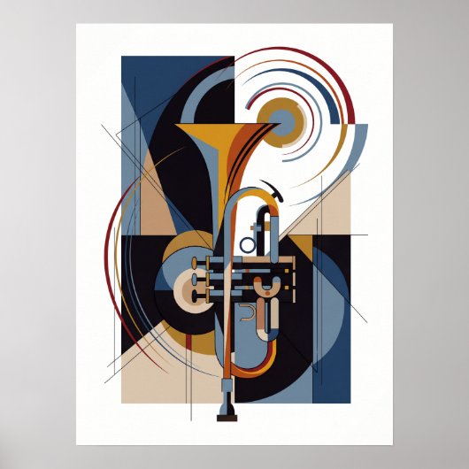 Vintage Moderne Jazz Poster (Voorkant)