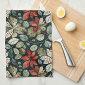 Vintage moderne Poinsettias Serviette de cuisine (Quart Plié)