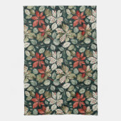 Vintage moderne Poinsettias Serviette de cuisine (Vertical)
