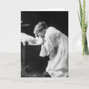 Vintage Moeder en Kind Kaart